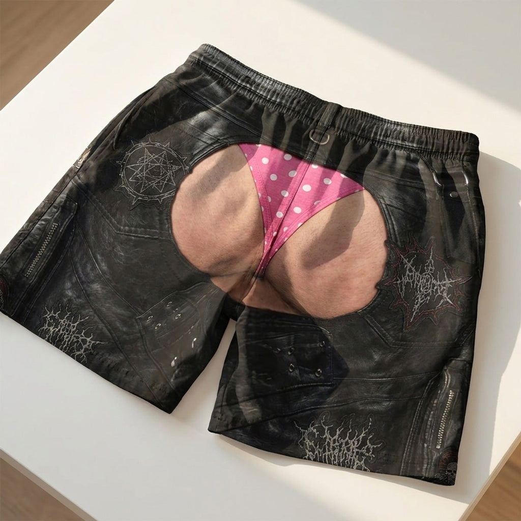 Custom Funny 3D Body Swim Trunks for Men, Birthday Summer Gift • Skull Drip - Personalized Beach Shorts