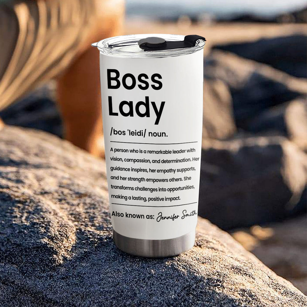 Custom Christmas Birthday Team Appreciation Gifts For Coworker • Boss Lady 2 - Personalized Tumbler