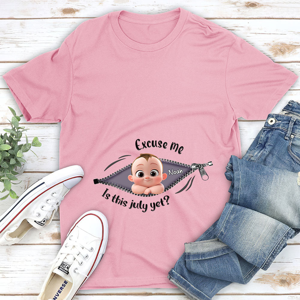 Custom Mother's Day Gift for Daughter • Expecting Parents Excuse Me Is It Yet - Personalized Shirt