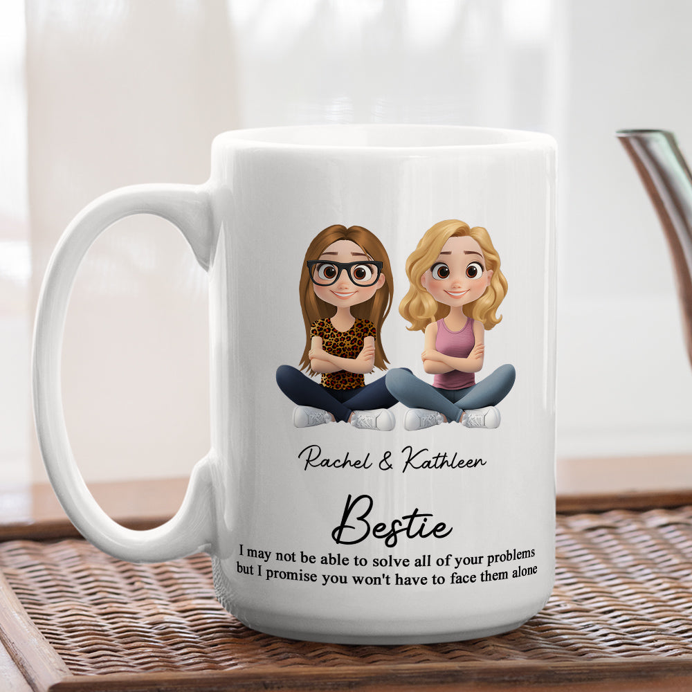 Custom Best Friend, Christmas & Birthday Friendship Keepsake Gift • Friendship Forever Keepsake Cartoonize - Personalized Coffee Mug