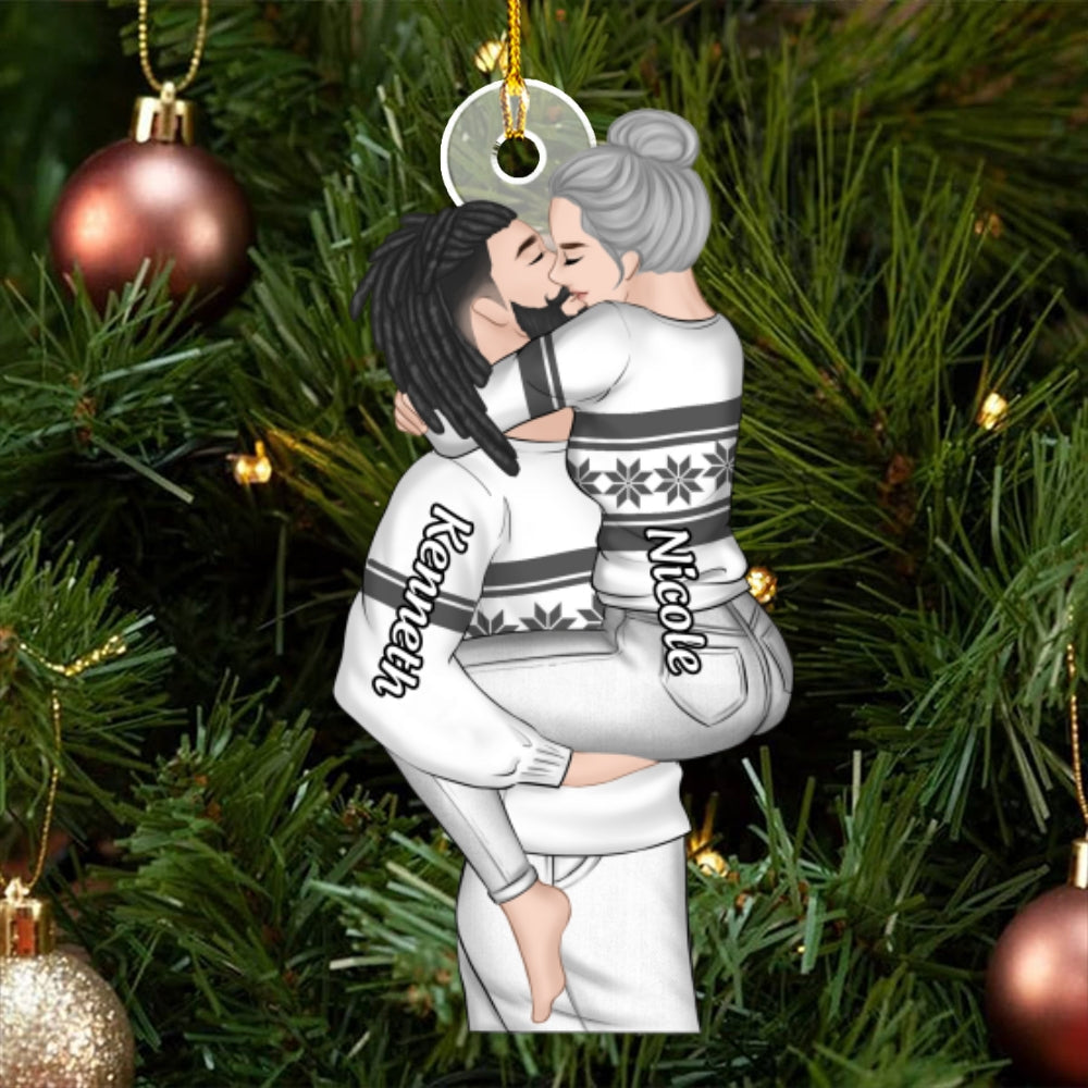 Custom Couple Christmas Ornament, Anniversary Gift •  I Found My Missing Piece - Personalized Acrylic Ornament