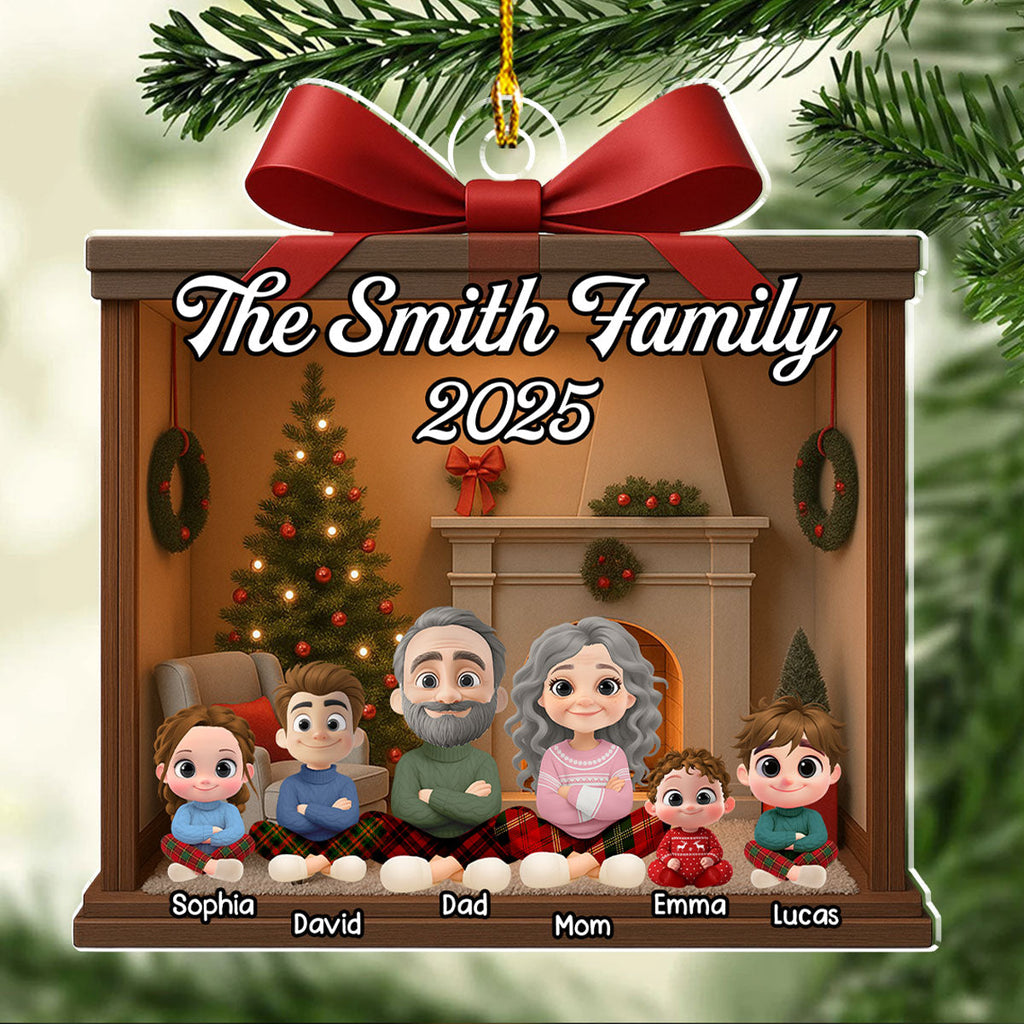 Custom Family Ornament, Christmas Gift for Family Members •  Family Is Everything 2025 - Personalized Acrylic Ornament