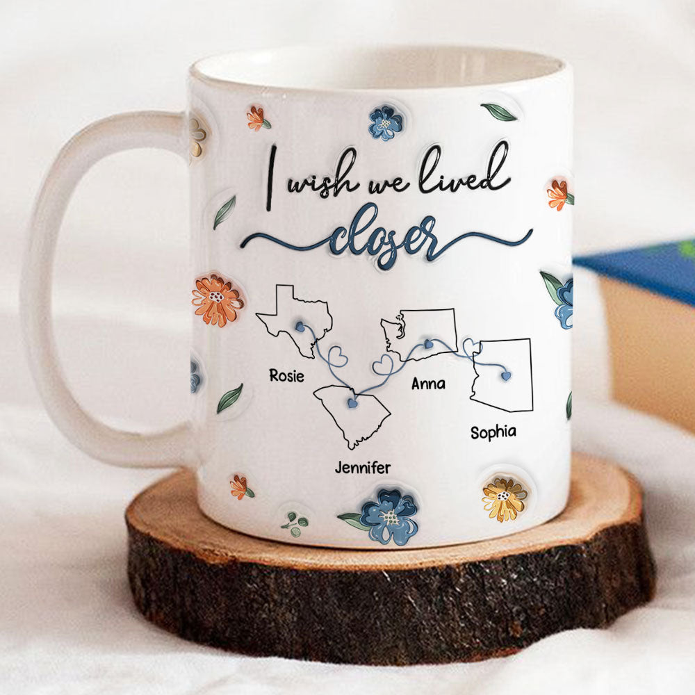 Custom Best Friend, Christmas & Birthday Friendship Keepsake Gift • Closer - Personalized 3D Inflated Effect Mug