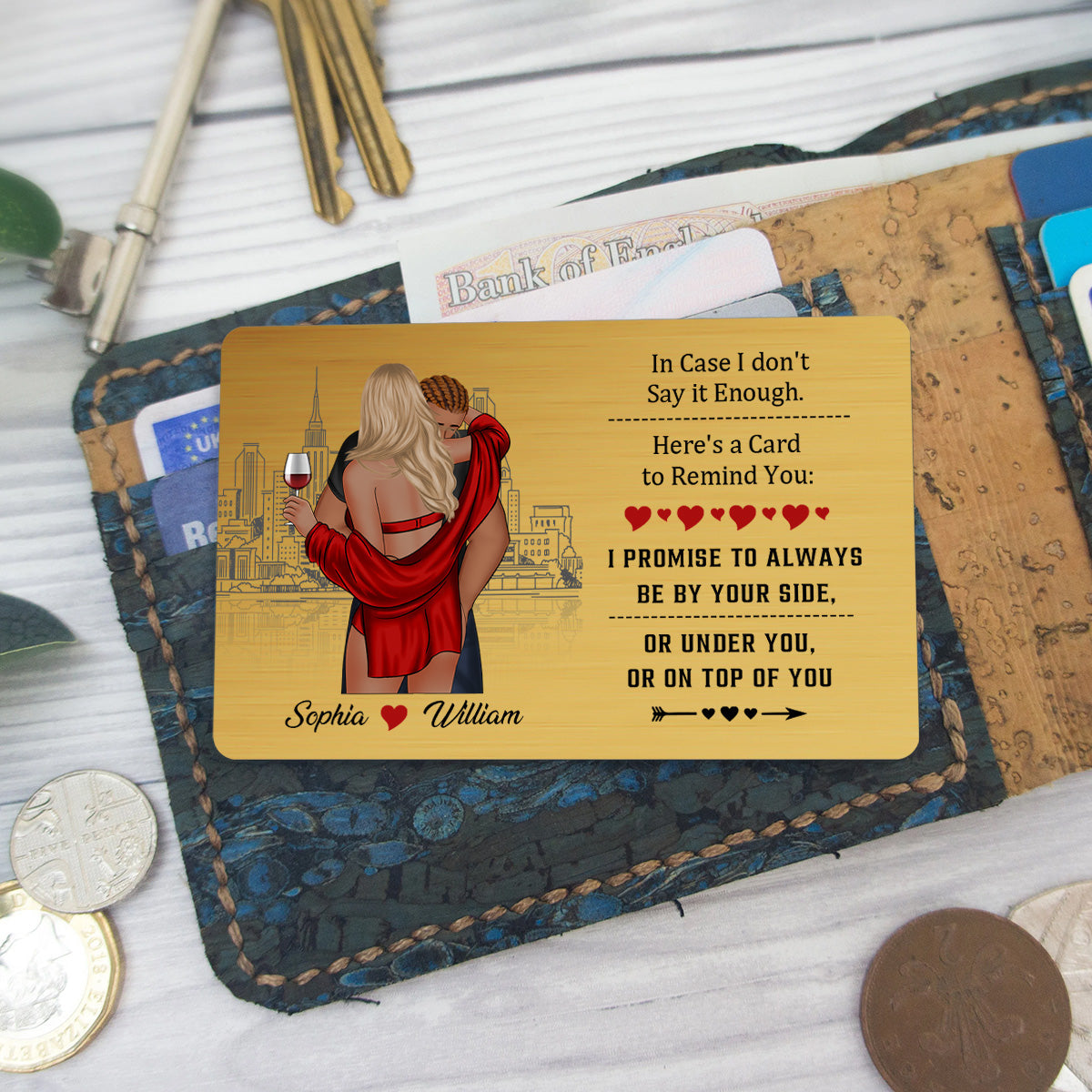 I Love You For Who You Are - Personalized Wallet Card