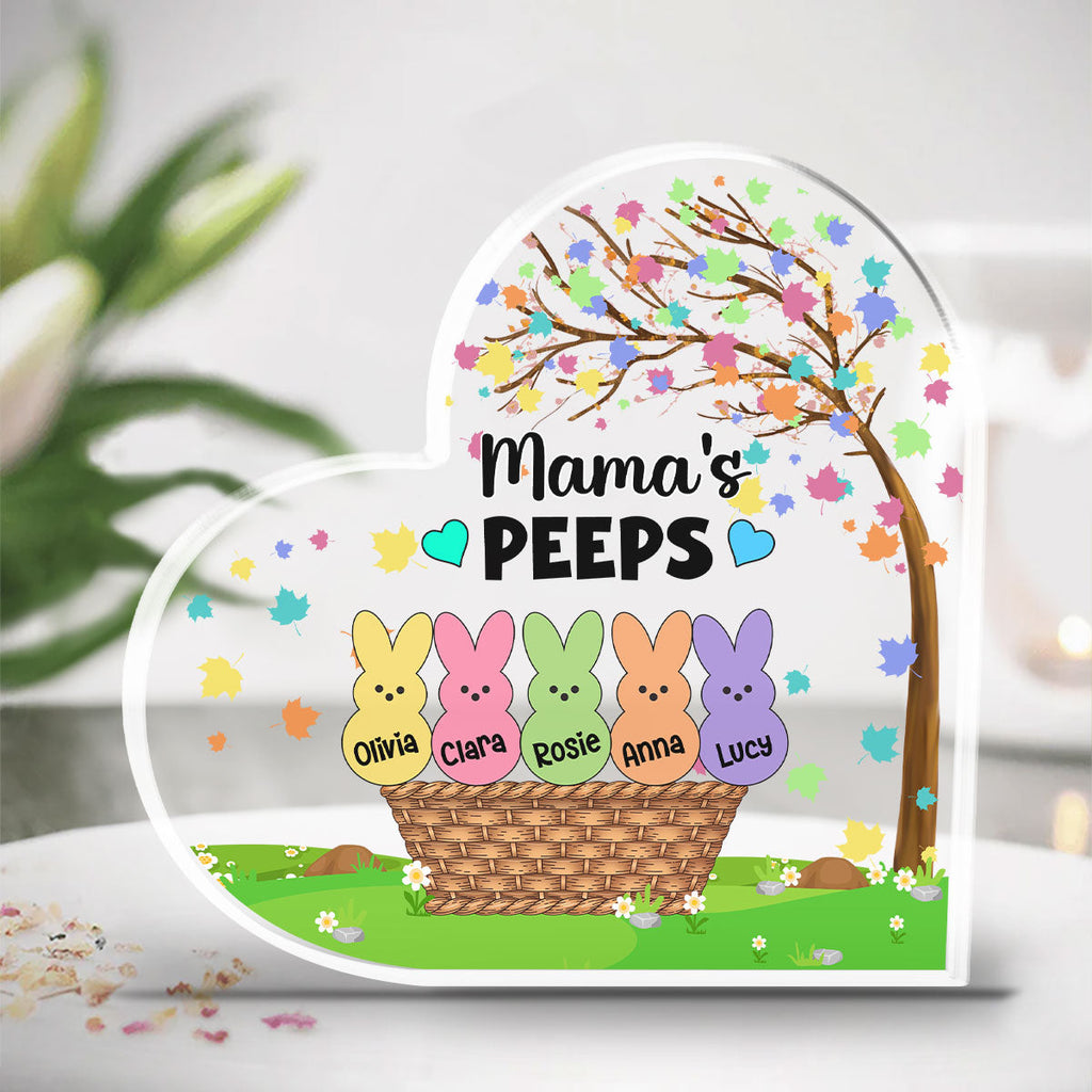 Custom Family Decor, Christmas Birthday Family Keepsake • Bunny Peep - Personalized Acrylic Plaque