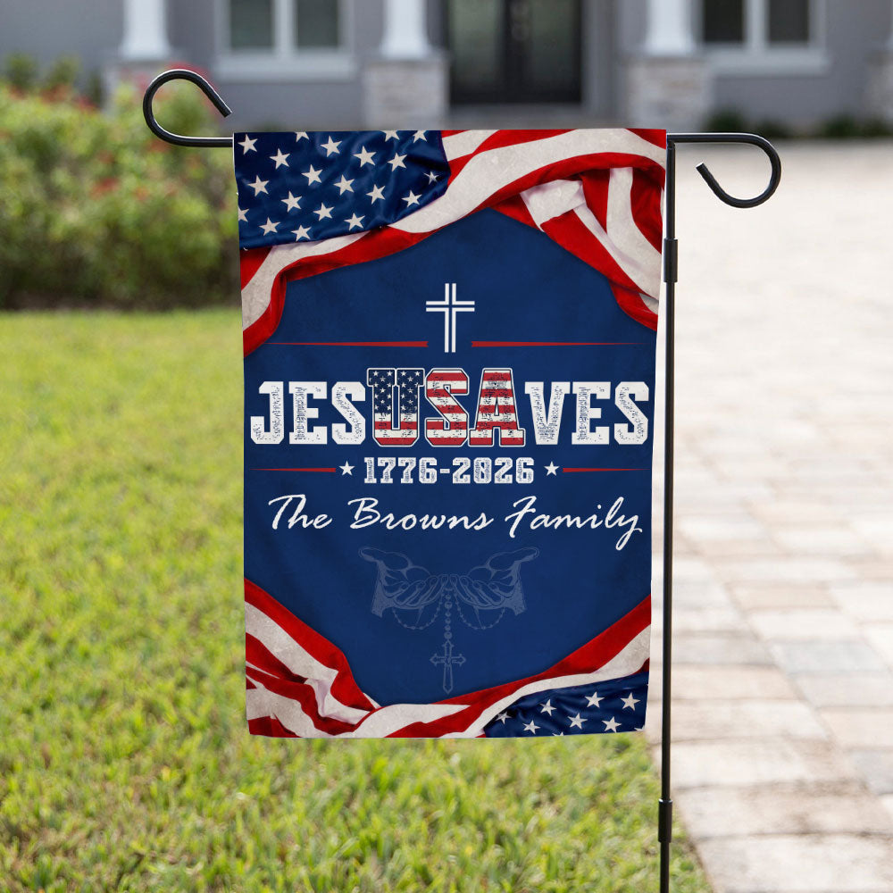 Saved By The One - Personalized Flag