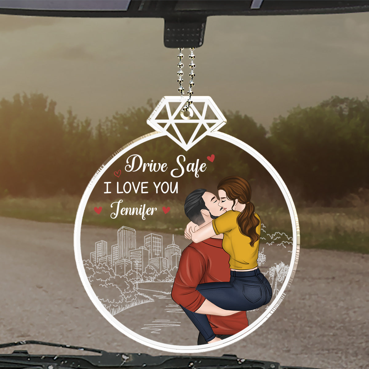 Drive Safe, I Love You - Personalized Car Ornament