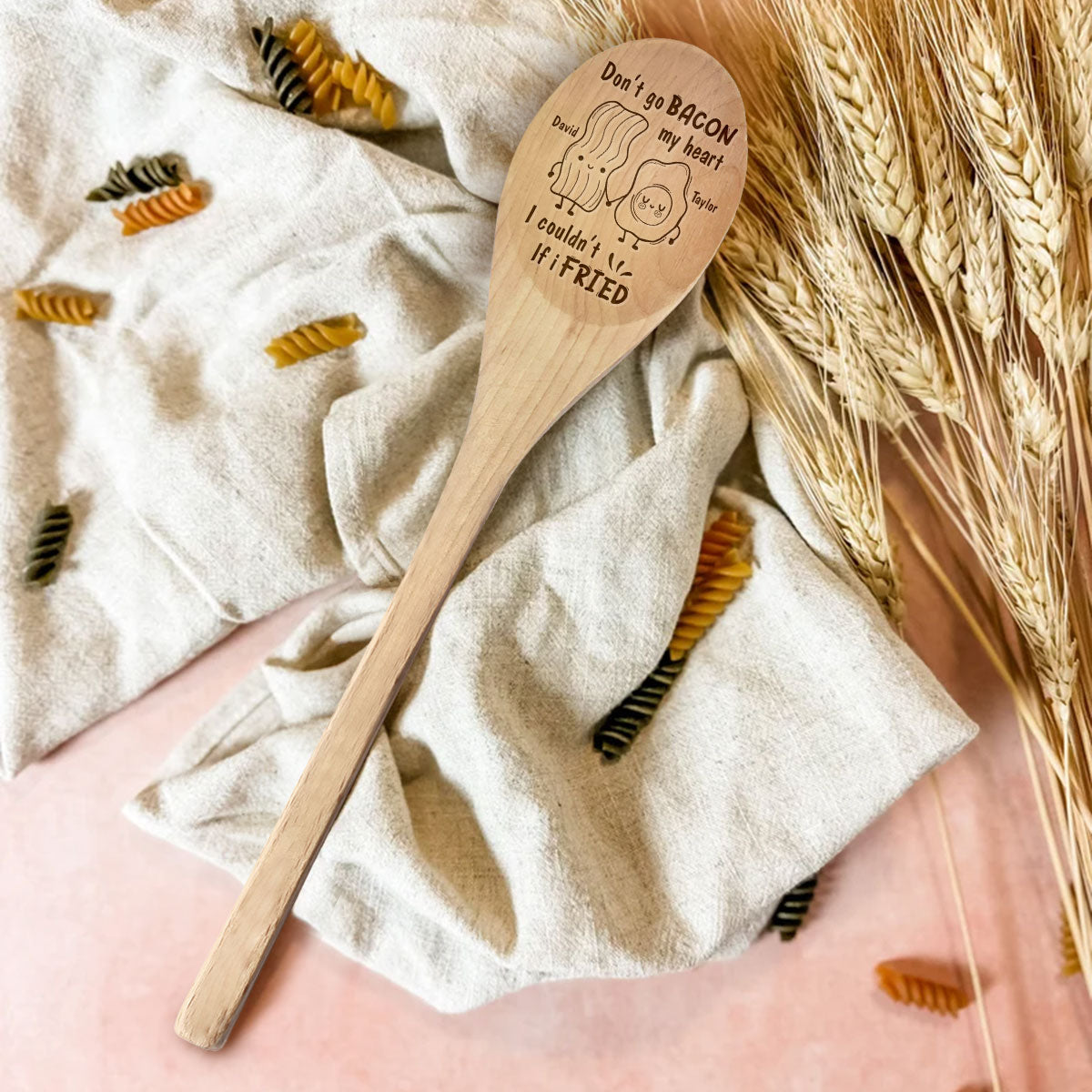 Do Not Go Bacon My Heart, I Could Not If I Fried - Personalized Engraved Wooden Spoon