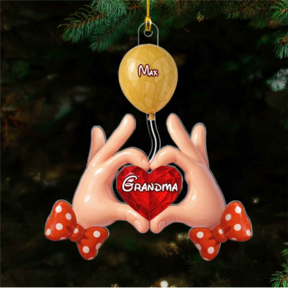 Custom Family Ornament, Christmas Gift for Family Members •  Love From My Little Kid - Personalized Acrylic Ornament