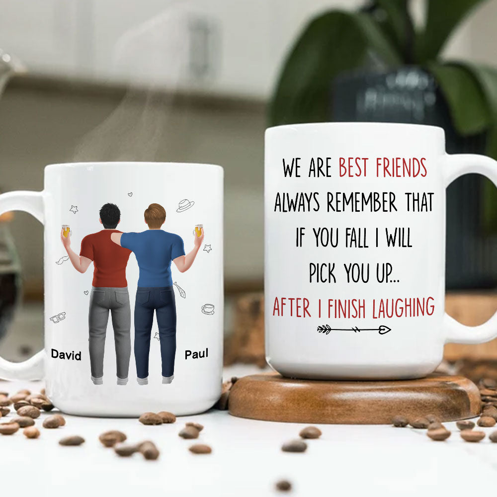 Custom Best Friend, Christmas & Birthday Friendship Keepsake Gift • I Will Pick You After Male Ver - Personalized Coffee Mug