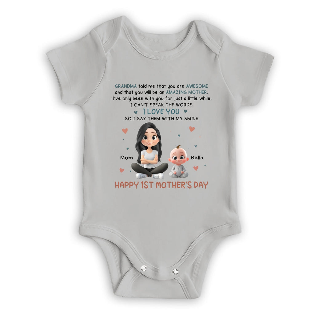 Grandma Told Me - Personalized Baby Onesie