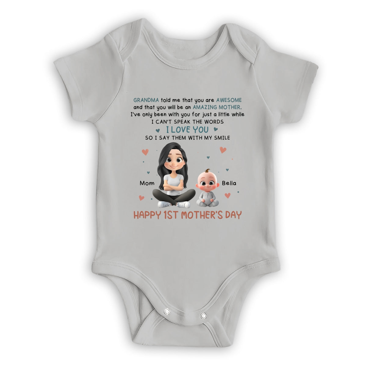 Grandma Told Me - Personalized Baby Onesie