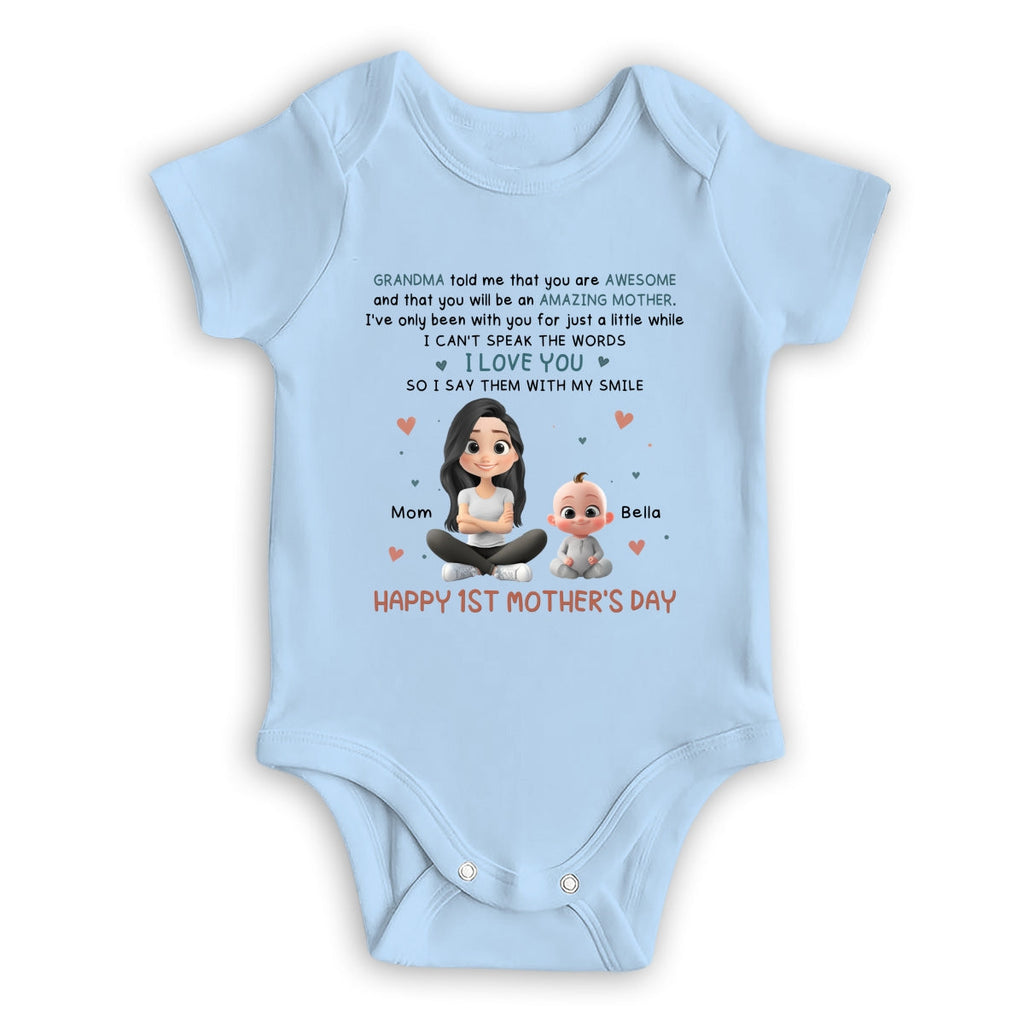 Grandma Told Me - Personalized Baby Onesie