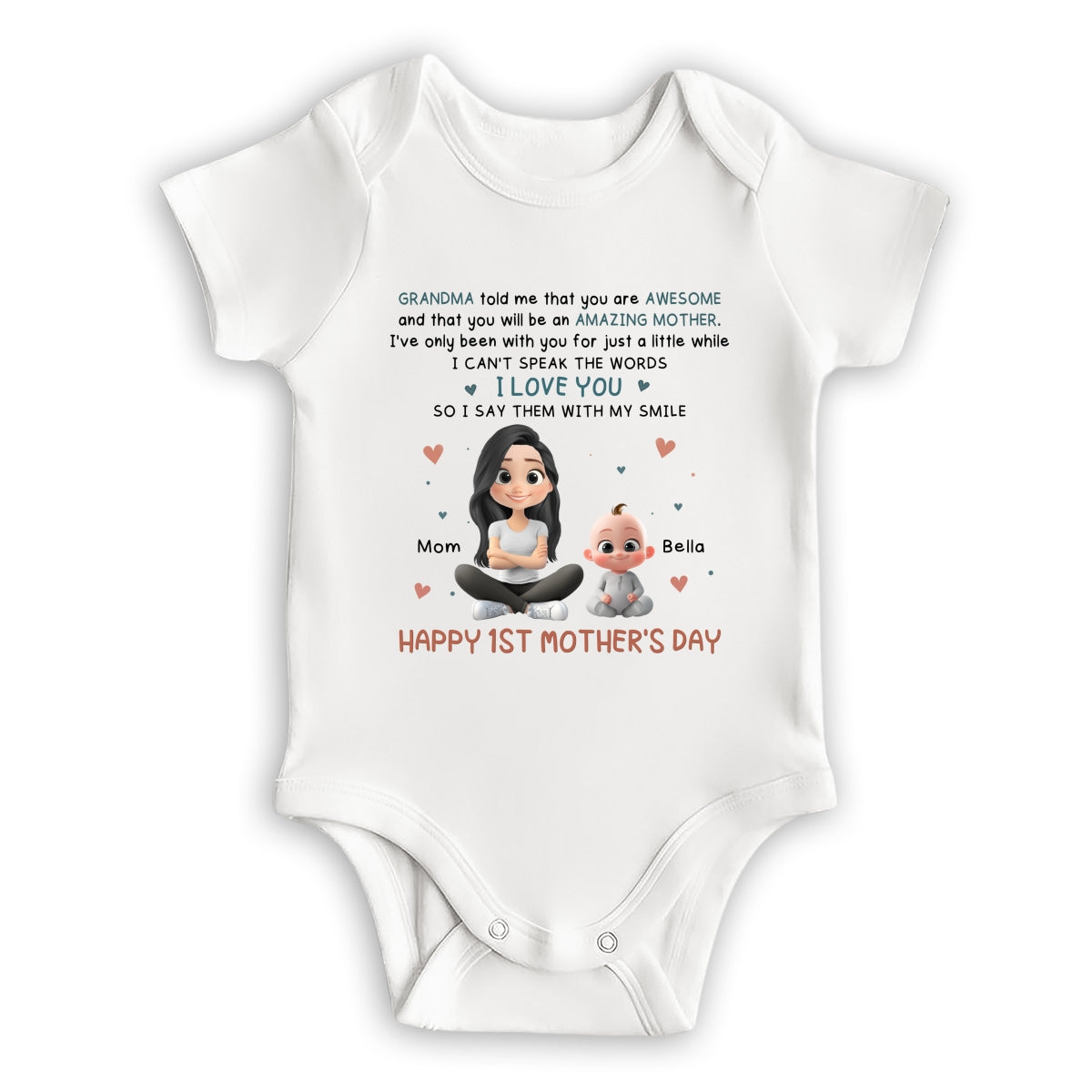 Grandma Told Me - Personalized Baby Onesie
