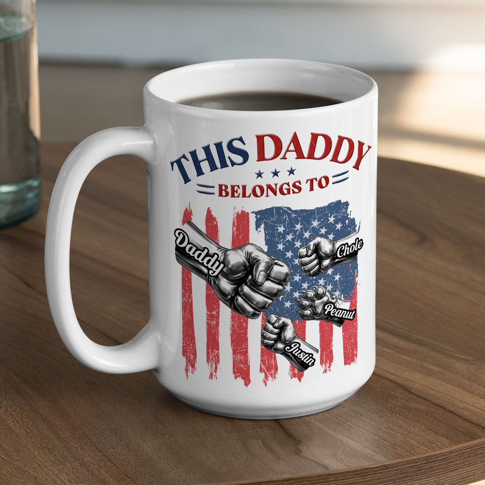 Custom Father's Day, Special Gift for Dad & Grandpa • Daddy And Kids - Personalized Coffee Mug