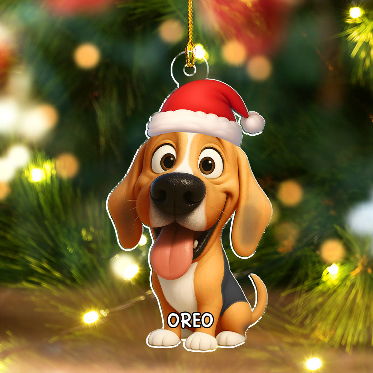 Custom Keepsake Christmas Ornament •  Look At My Dog - Personalized Acrylic Ornament