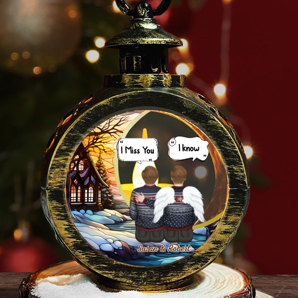 Custom Memorial Christmas Night Light, Remembrance Gifts • Your Light Will Always Shine In My Heart - Personalized Christmas Lantern