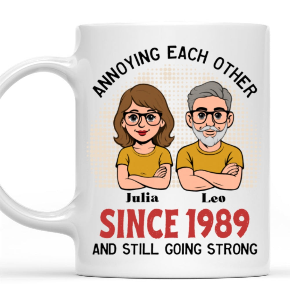 Custom Anniversary Keepsake Gifts For Couple • Together Forever Retro - Personalized Coffee Mug