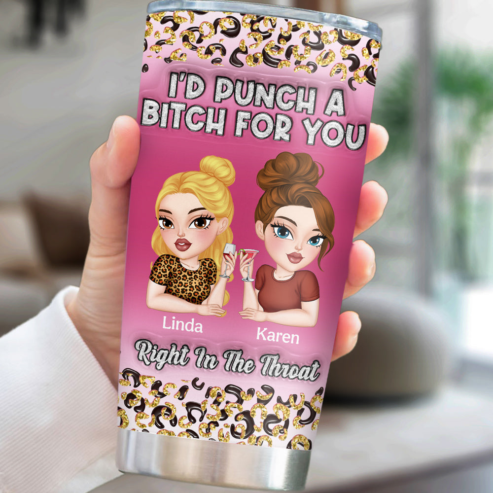 Custom Christmas Birthday Gifts For Best Friend • Punch For You - Personalized 3D Inflated Effect Tumbler
