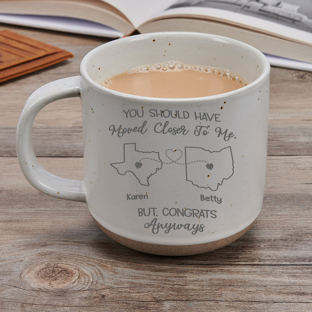 Custom Best Friend, Christmas & Birthday Friendship Keepsake Gift • Hope The Neighbors Like You - Personalized Engraved Pottery Mug