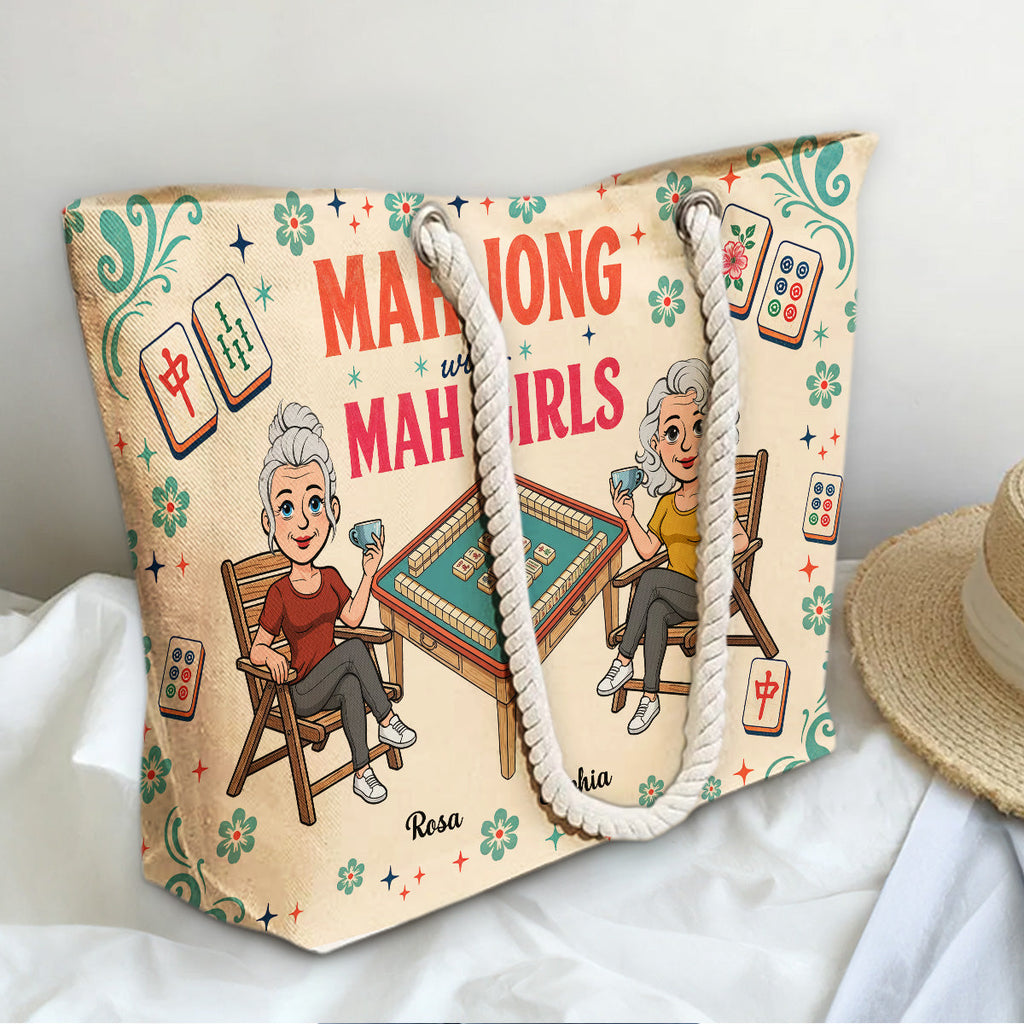 Lucky Tiles Lucky Life Always - Personalized Beach Bag