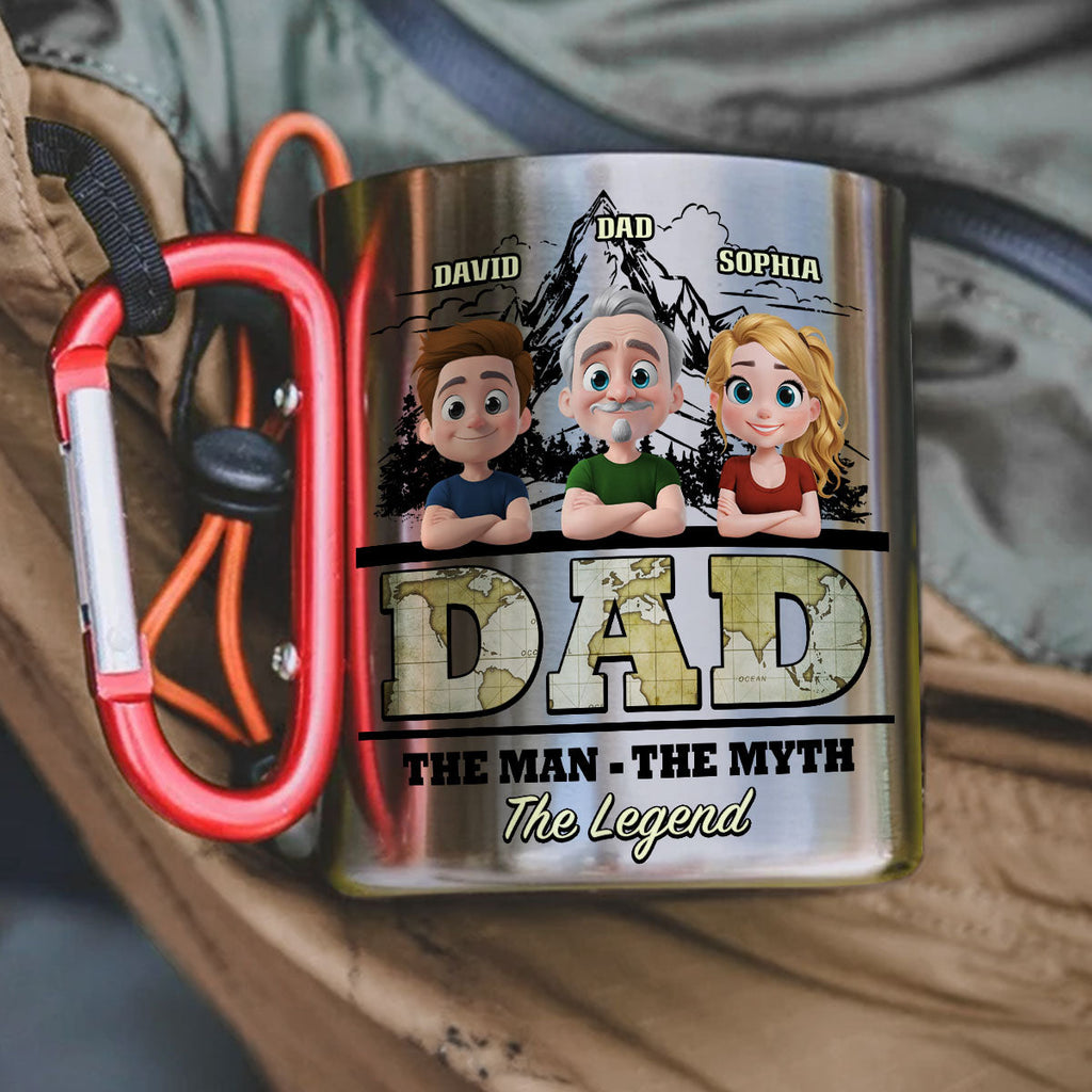 Custom Father's Day, Special Gift for Dad & Grandpa • The Man The Myth The Legend - Personalized Carabiner Mug