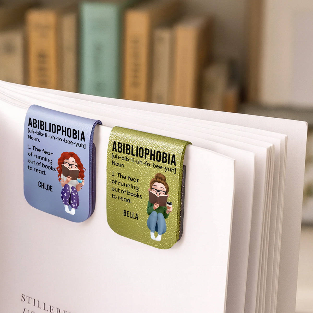 Custom Christmas Birthday Bookish Gifts For Book Lovers, Bookworms • Running Out Of Books - Personalized Leather Bookmark