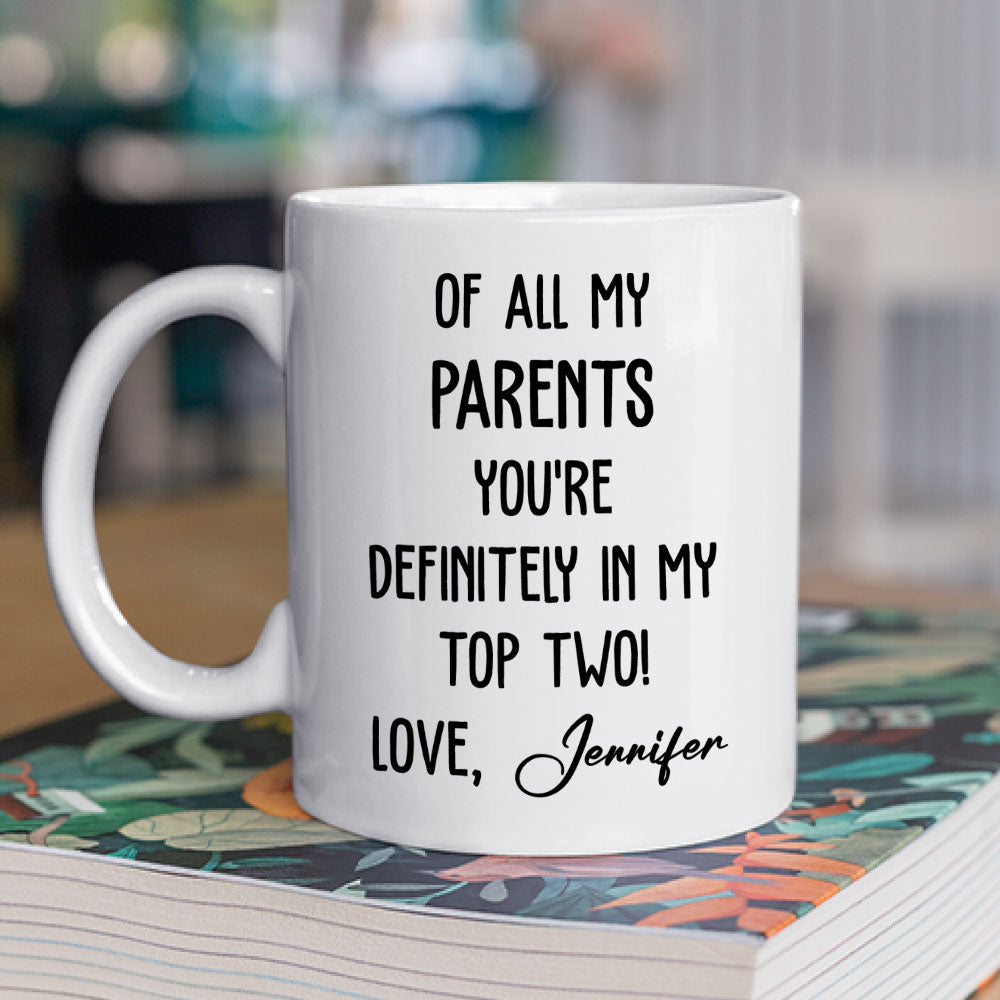 Custom Father's Day, Special Gift for Dad & Grandpa • My Top Two - Personalized Coffee Mug