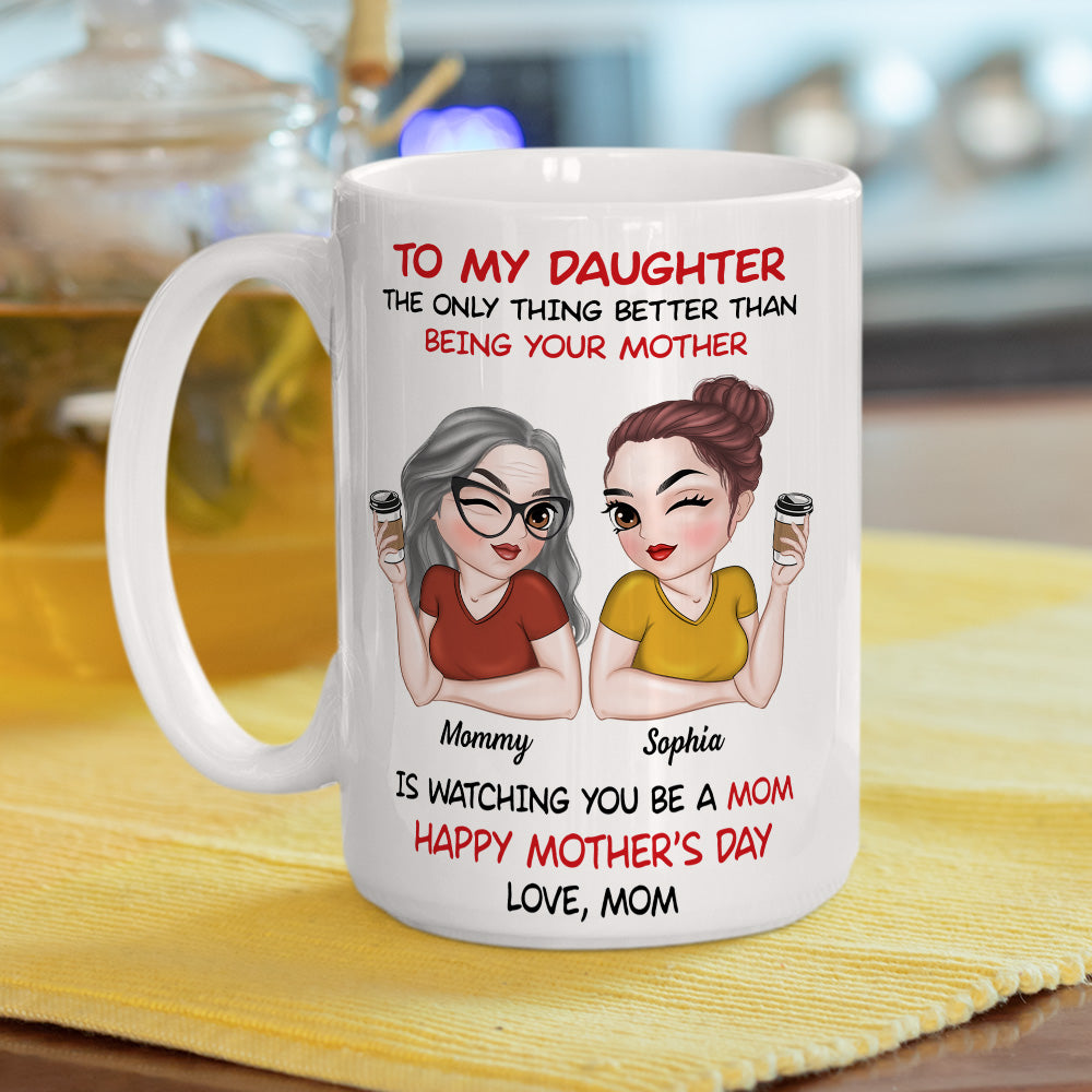 Custom Christmas & Birthday Gift for Mom • To My Daughter Happy Mother Day - Personalized Coffee Mug
