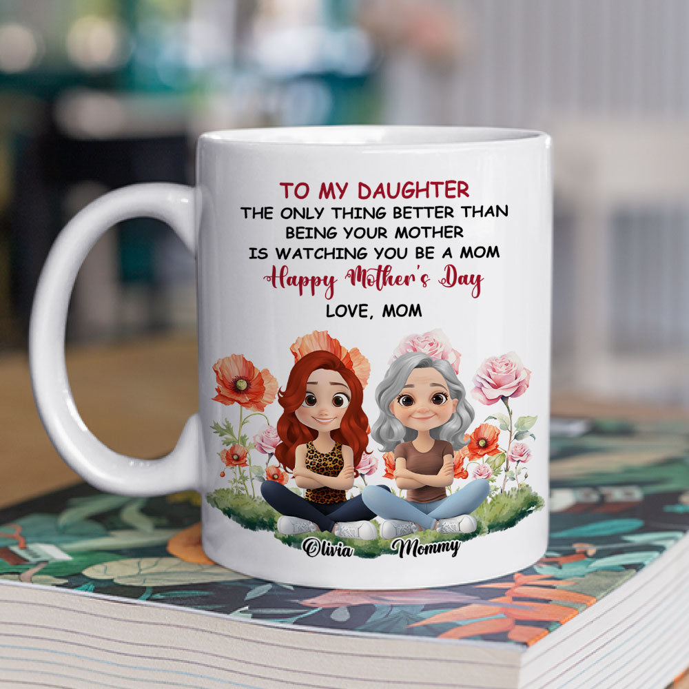 Custom Mother's Day Gift for Daughter • To My Daughter Flower Birth Month - Personalized Coffee Mug