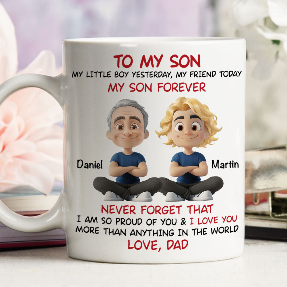 Custom Father's Day Gift For Son • My Son Forever - Personalized Coffee Mug