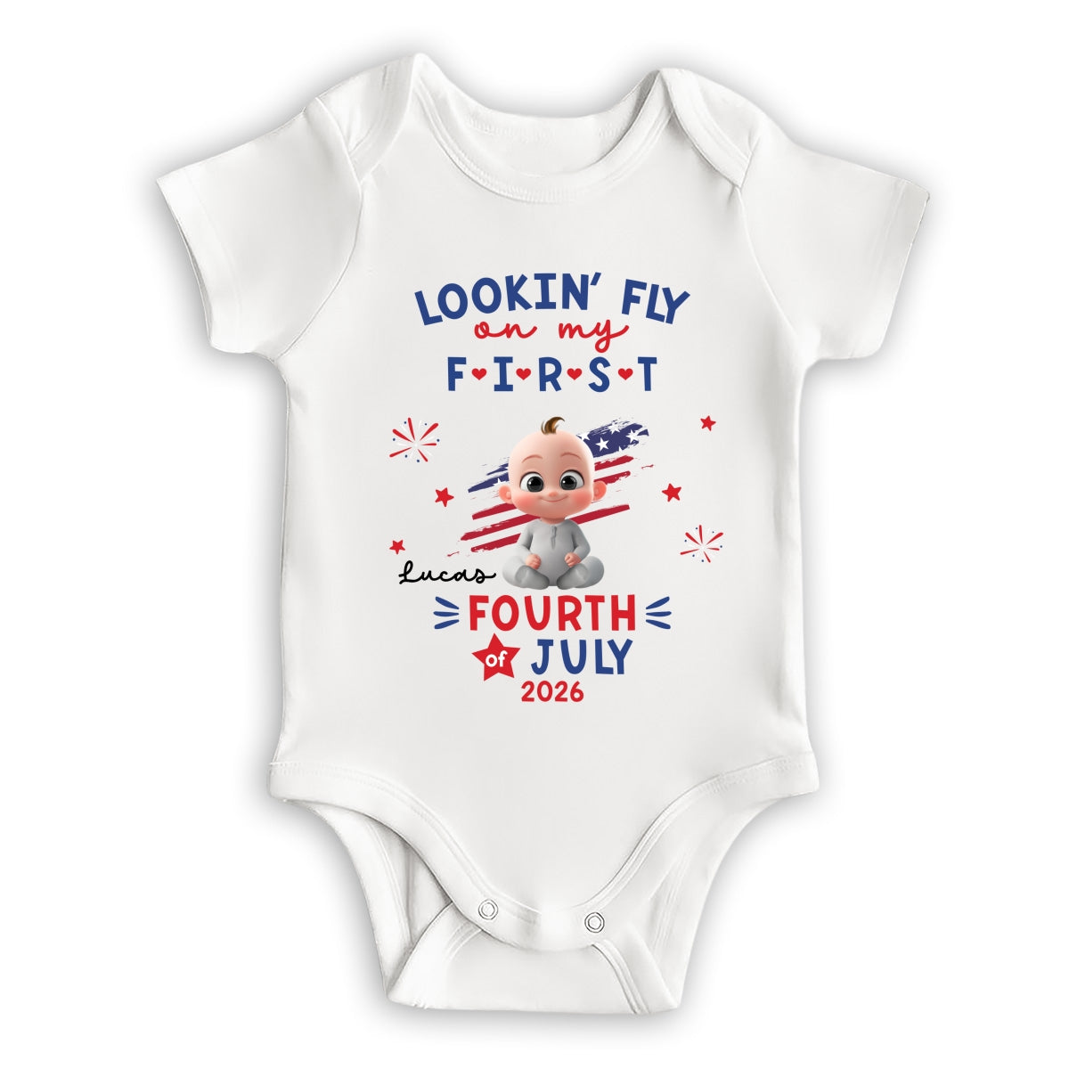 My First 4th July - Personalized Baby Onesie