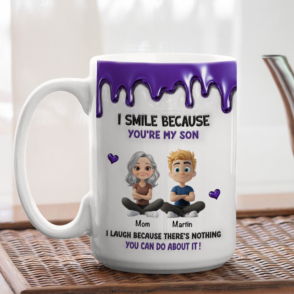 Custom Christmas & Birthday Gift for Son • Because You Are My Son - Personalized 3D Inflated Effect Mug
