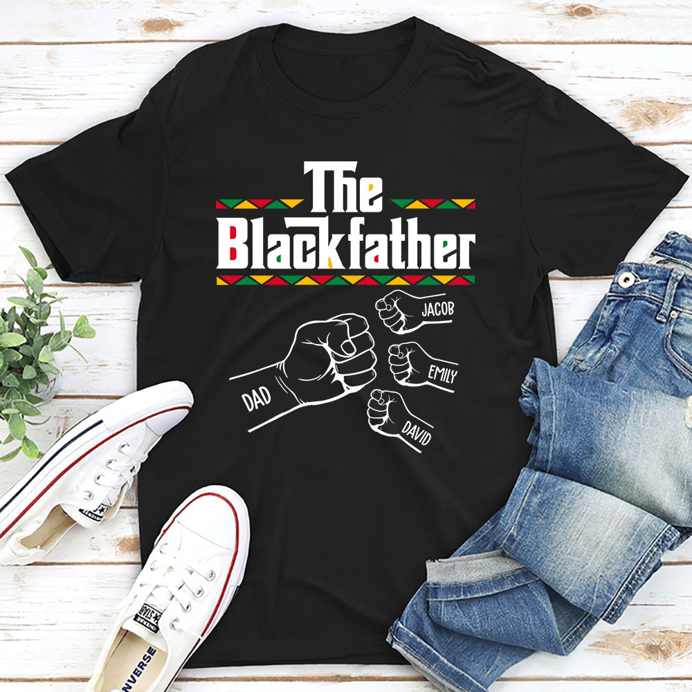 Custom Christmas & Birthday Gift for Dad, Grandpa • The Blackfather - Personalized Shirt - Long Sleeve