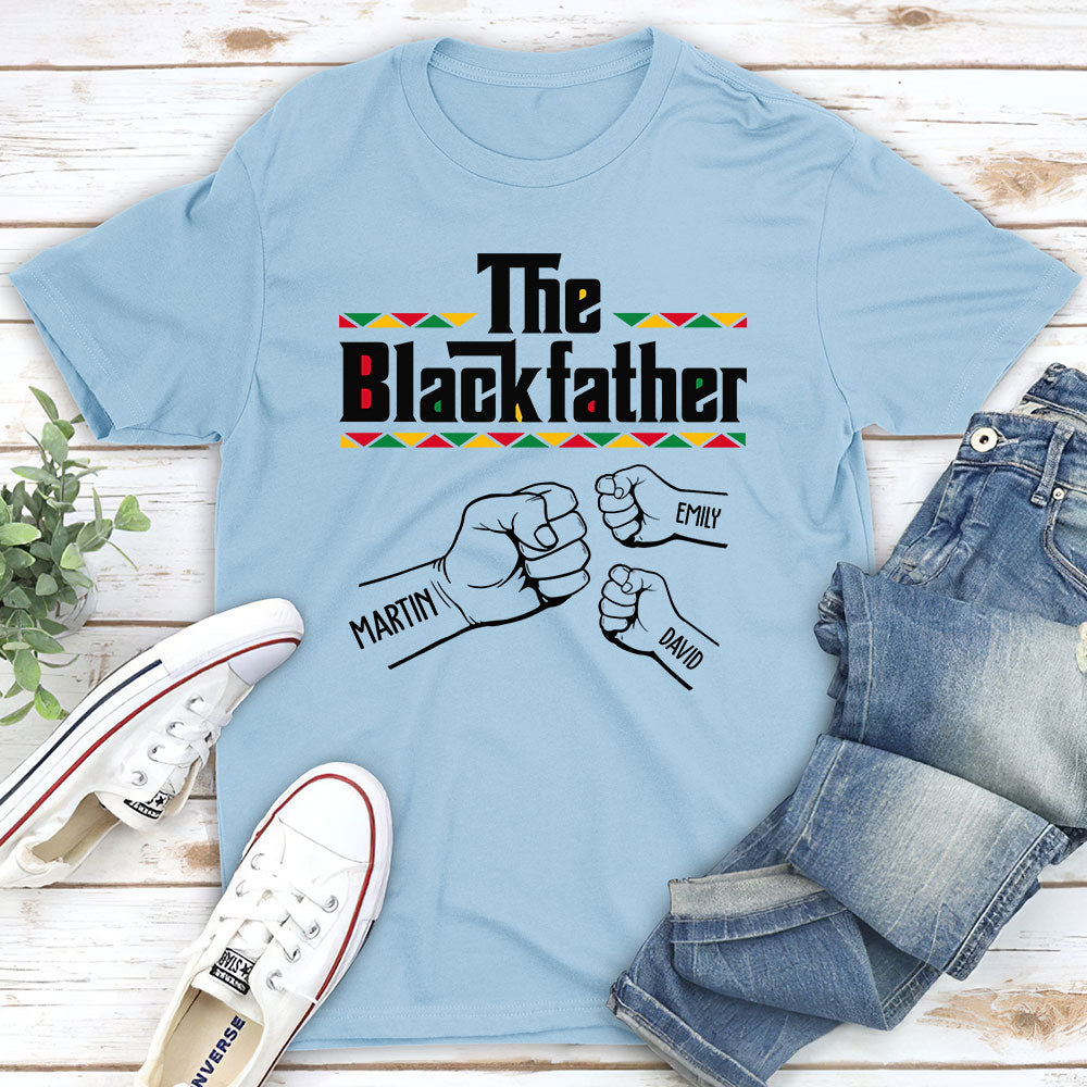 Custom Christmas & Birthday Gift for Dad, Grandpa • The Blackfather - Personalized Shirt - Long Sleeve
