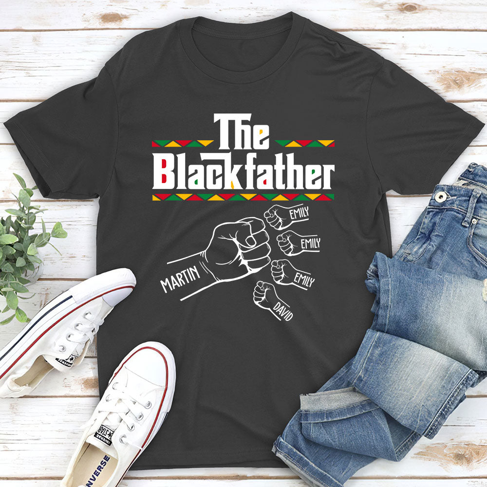 Custom Christmas & Birthday Gift for Dad, Grandpa • The Blackfather - Personalized Shirt - Long Sleeve