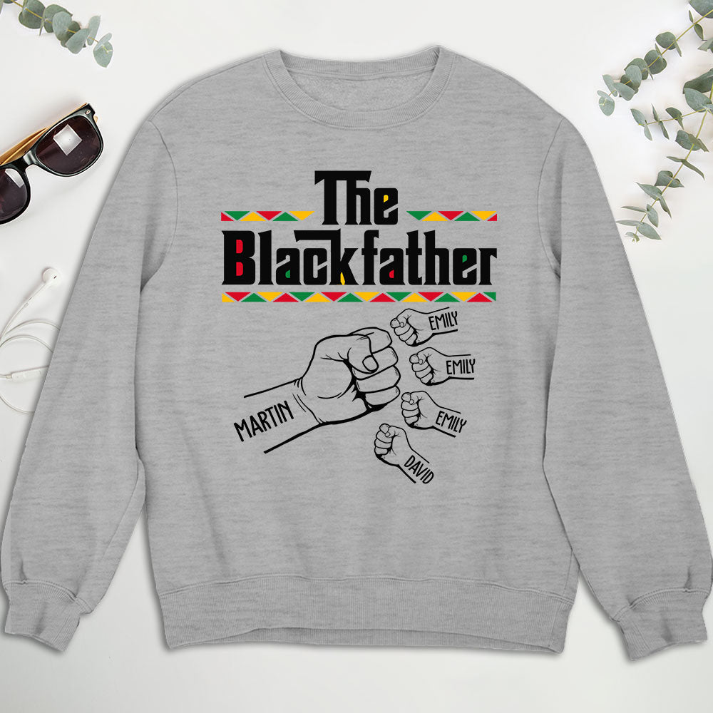 Custom Christmas & Birthday Gift for Dad, Grandpa • The Blackfather - Personalized Shirt - Long Sleeve