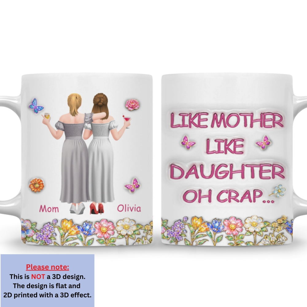 Custom Mother's Day Gift for Mom & Grandma • Like You Like Me - Personalized 3D Effect Mug