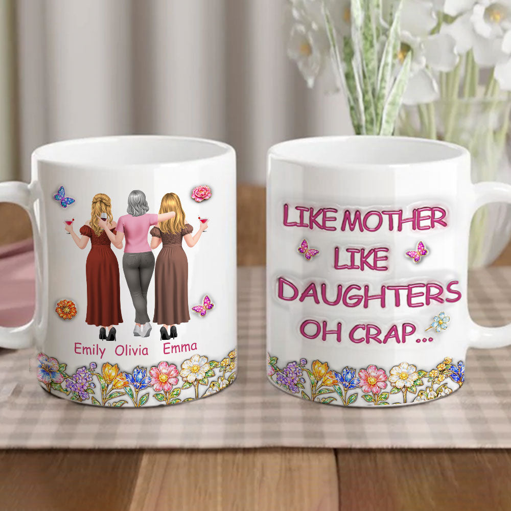 Custom Mother's Day Gift for Mom & Grandma • Like You Like Me - Personalized 3D Effect Mug