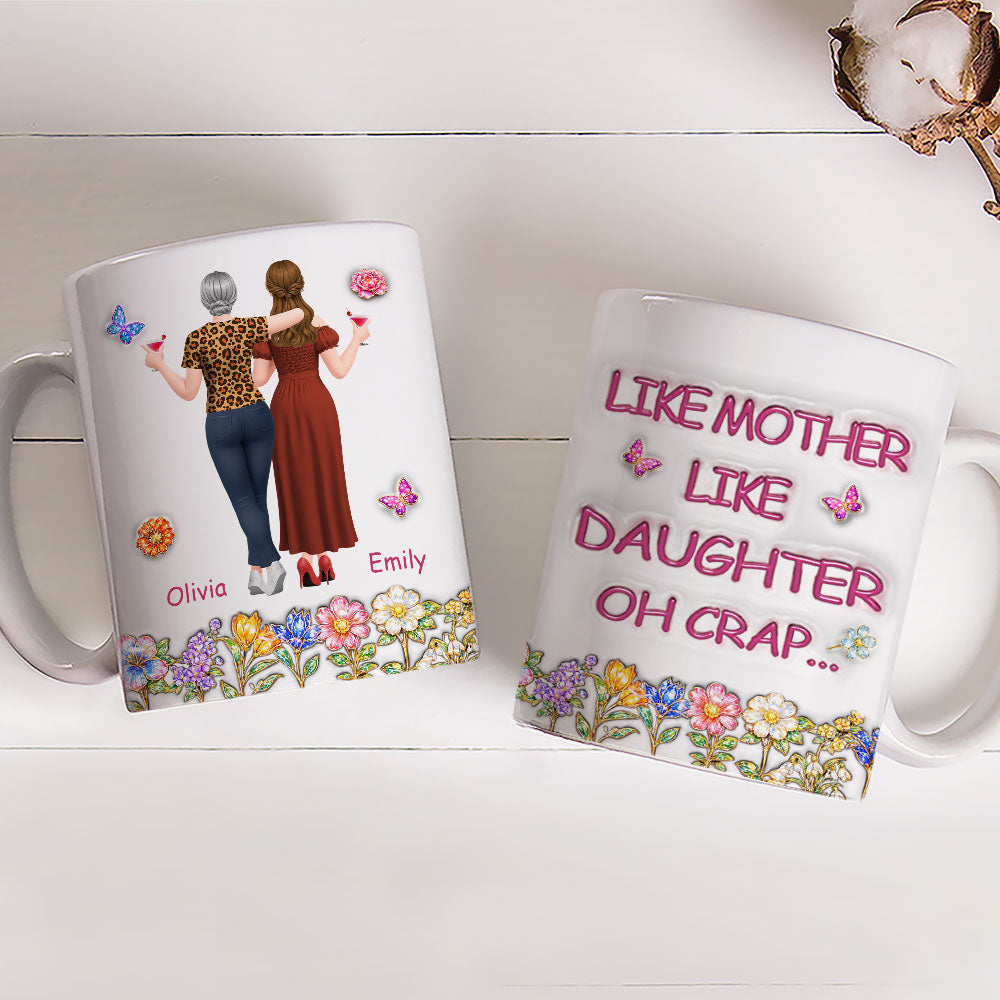 Custom Mother's Day Gift for Mom & Grandma • Like You Like Me - Personalized 3D Effect Mug