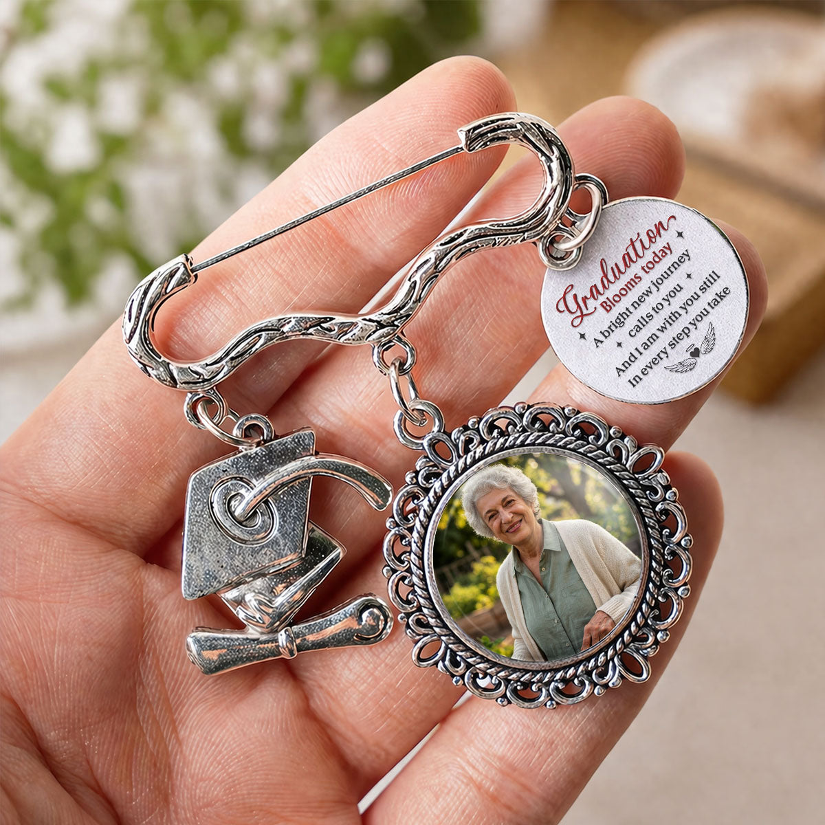 In Every Step You Take - Personalized Graduation Tassel Pin