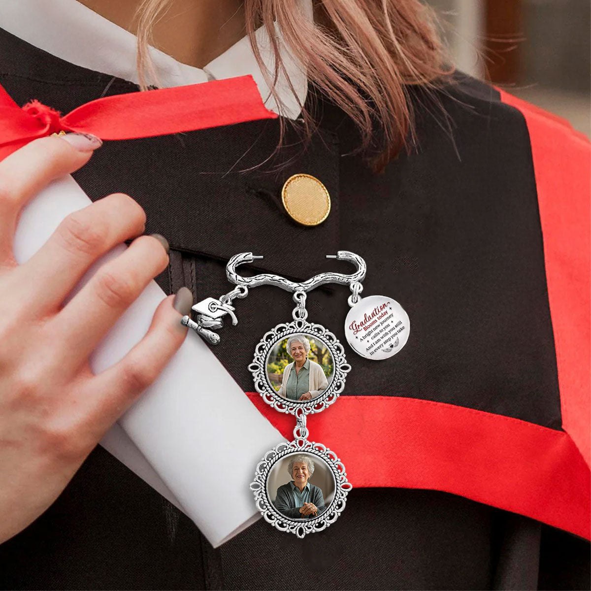 In Every Step You Take - Personalized Graduation Tassel Pin