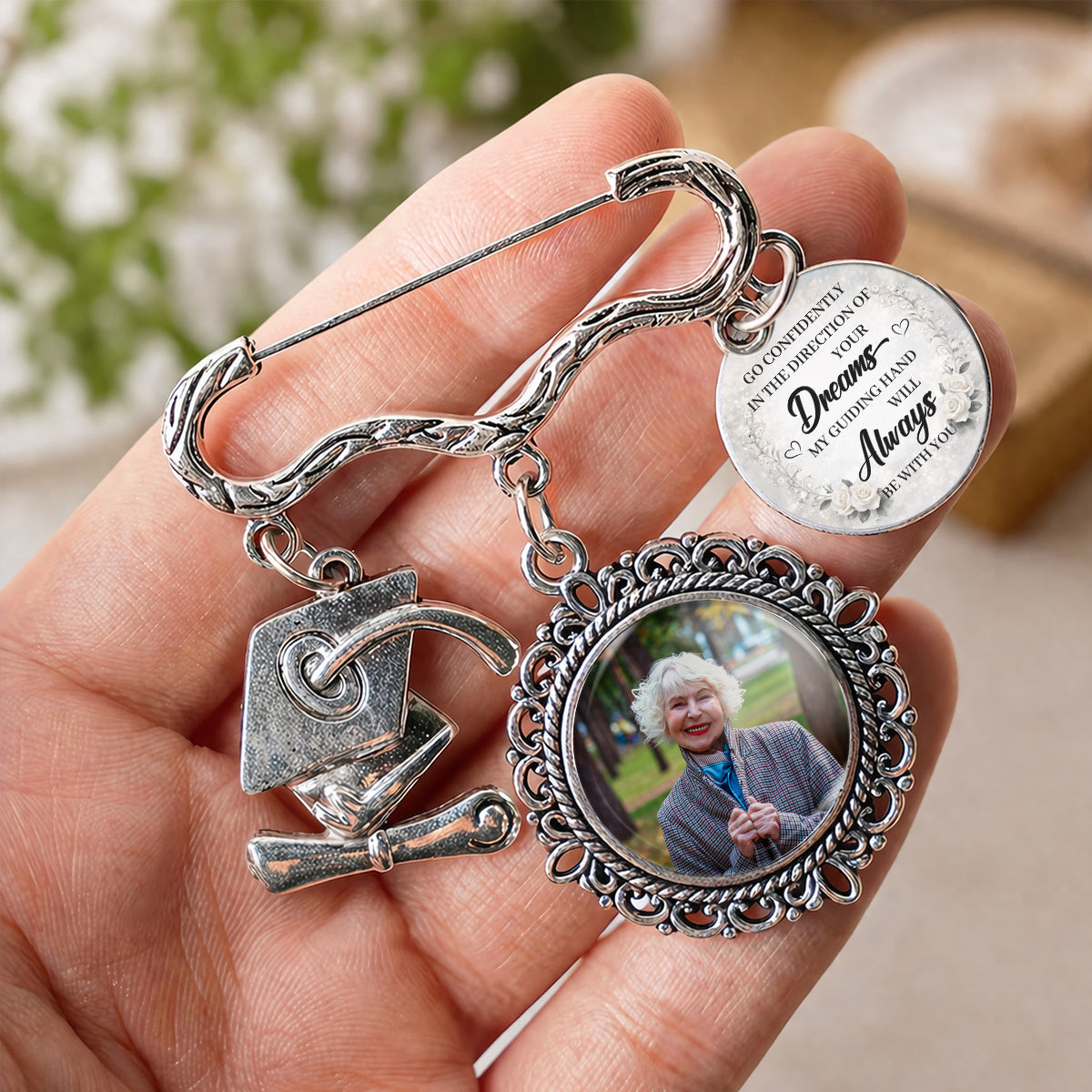 Always With You - Personalized Graduation Tassel Pin