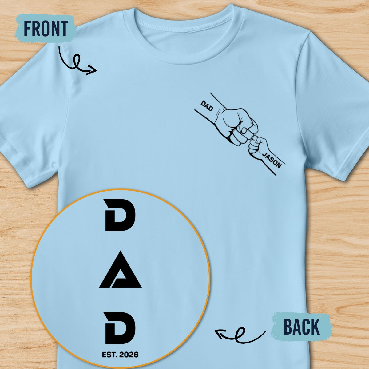 Custom Father's Day, Special Gift for Dad & Grandpa • The Best Papa - Personalized Shirt