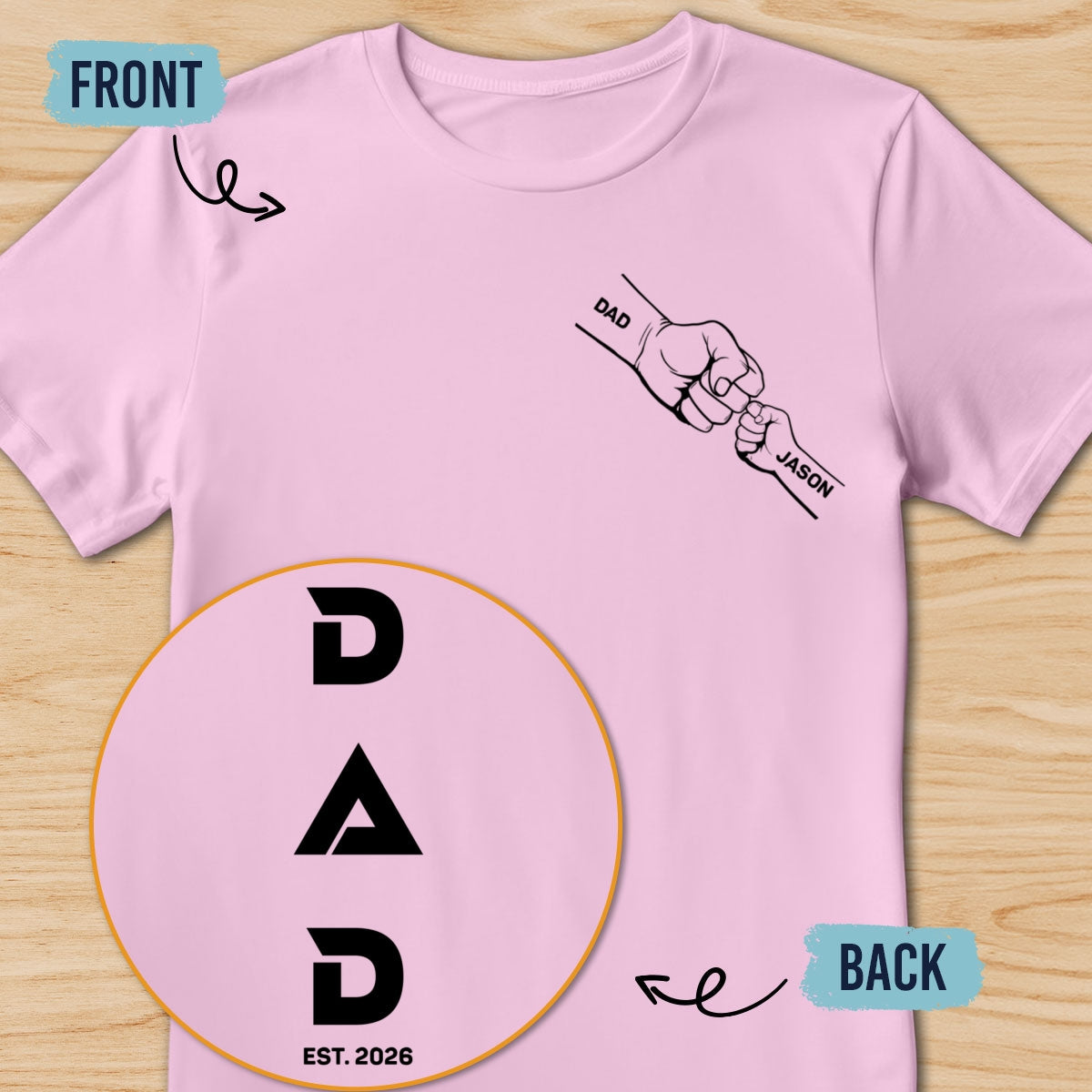 Custom Father's Day, Special Gift for Dad & Grandpa • The Best Papa - Personalized Shirt