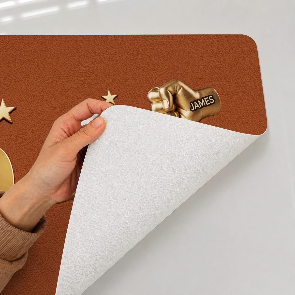 Gold Best Dad - Personalized Desk Mat