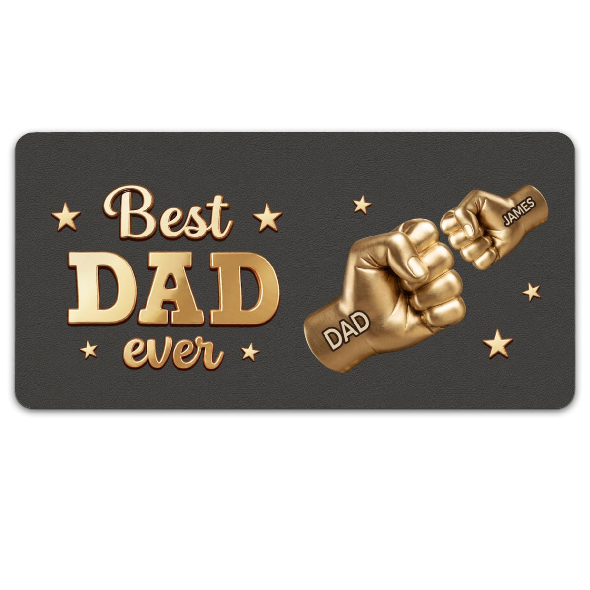 Gold Best Dad - Personalized Desk Mat