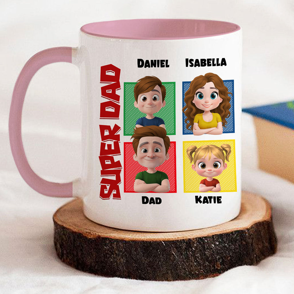Custom Father's Day, Special Gift for Dad & Grandpa • Daddy Game - Personalized Accent Mug
