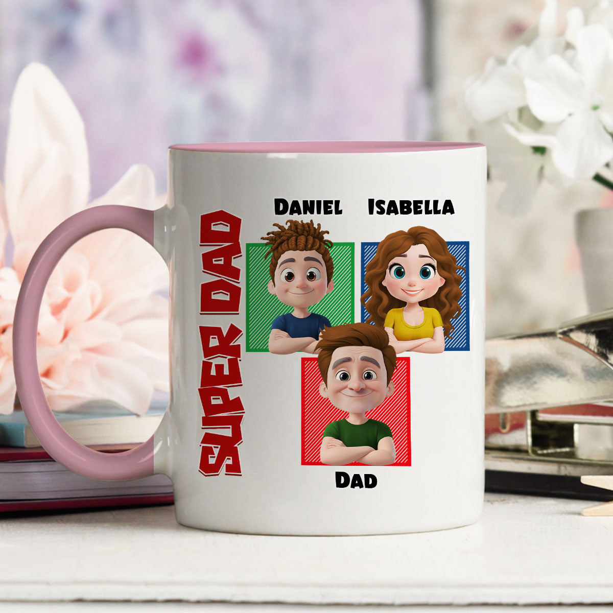 Custom Father's Day, Special Gift for Dad & Grandpa • Daddy Game - Personalized Accent Mug