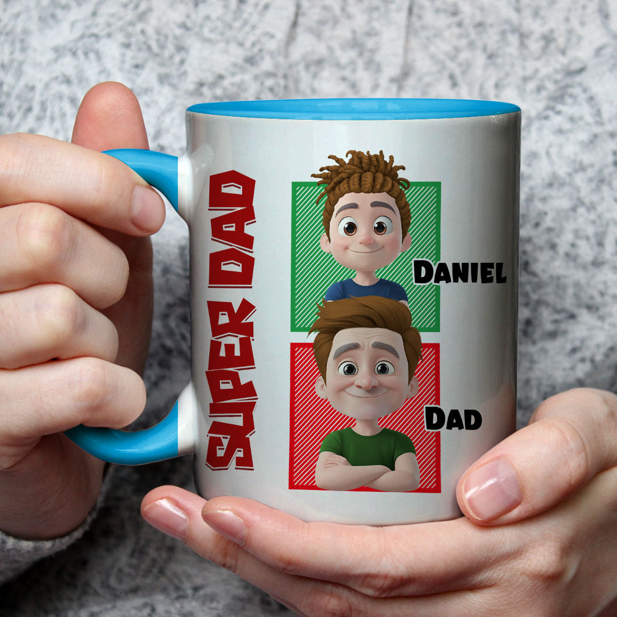 Custom Father's Day, Special Gift for Dad & Grandpa • Daddy Game - Personalized Accent Mug
